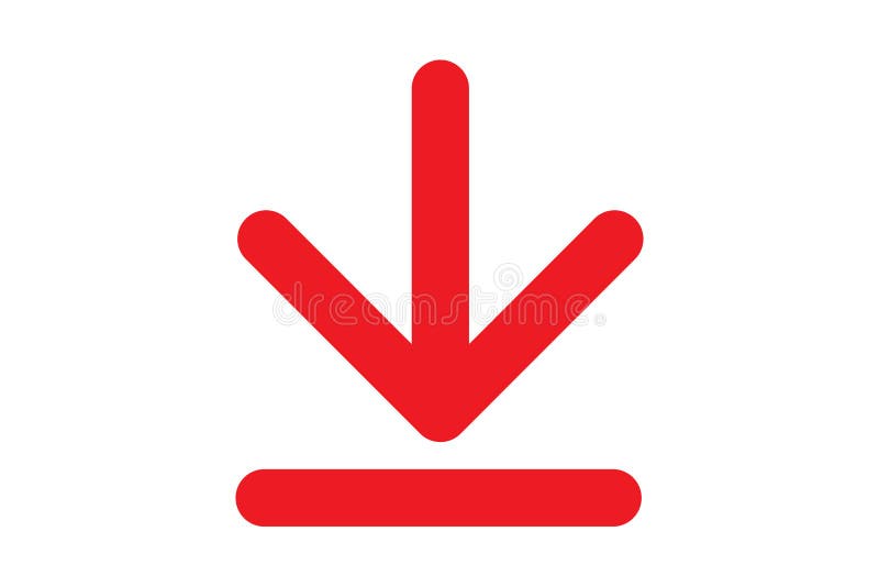 Red app download icon. stock vector. Illustration of vector - 170295991