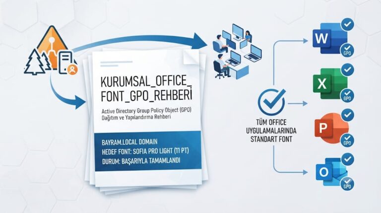 Kurumsal Microsoft Office Font Standardizasyonu: Active Directory GPO ile Dağıtım Rehberi